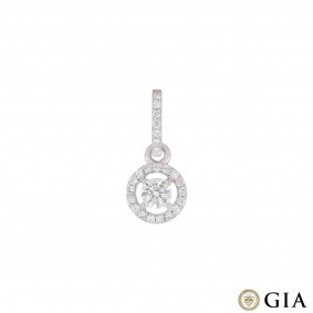 White Gold Round Brilliant Diamond Pendant 0.40ct F/VS1